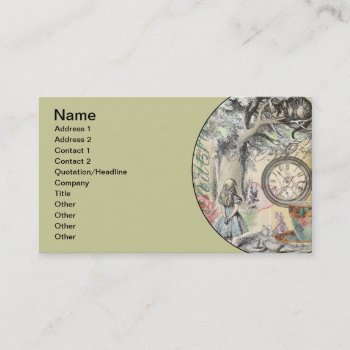 Cheshire Cat Alice Wonderland Classic Business Card by antiqueart at Zazzle