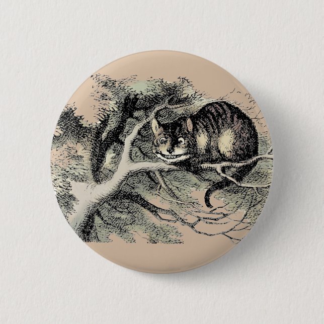 Cheshire Cat Alice Wonderland Classic Button (Front)