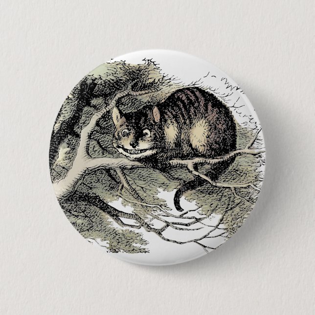Cheshire Cat Alice Wonderland Classic Button (Front)