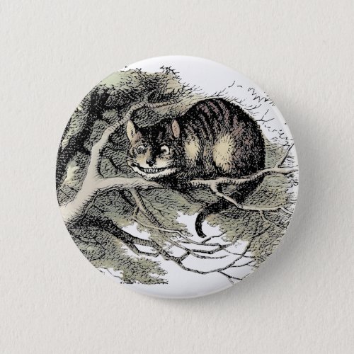Cheshire Cat Alice Wonderland Classic Button