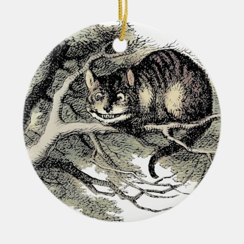 Cheshire Cat Alice Wonderland Classic Ceramic Ornament