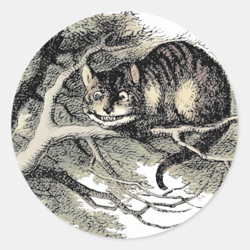 Cheshire Cat Alice Wonderland Classic Classic Round Sticker