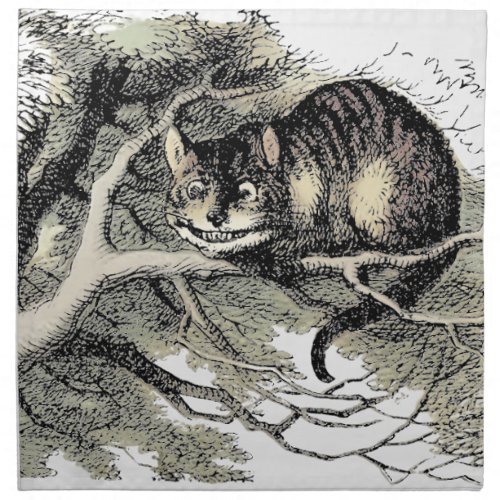 Cheshire Cat Alice Wonderland Classic Cloth Napkin