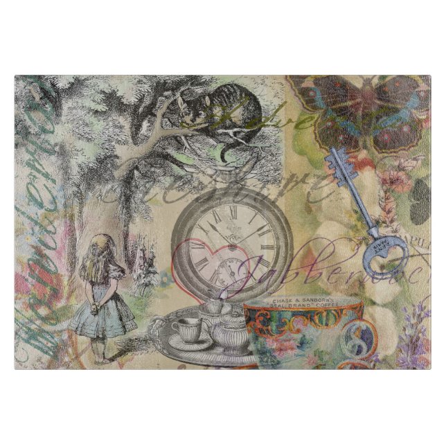 Cheshire Cat Alice Wonderland Classic Cutting Board (Front)