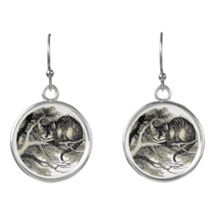 Cheshire Cat Alice Wonderland Classic Earrings