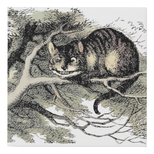 Cheshire Cat Alice Wonderland Classic Faux Canvas Print