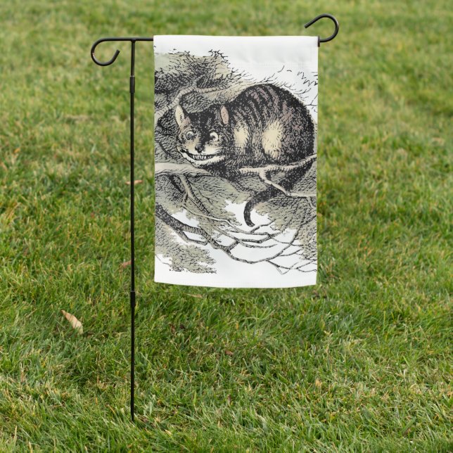 Cheshire Cat Alice Wonderland Classic Garden Flag (In SItu)