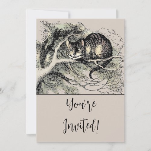 Cheshire Cat Alice Wonderland Classic Invitation
