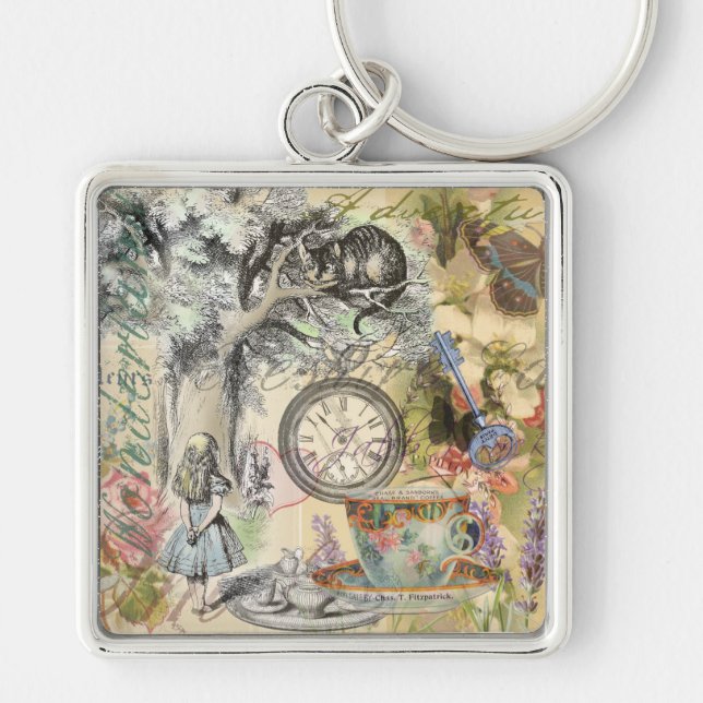 Cheshire Cat Alice Wonderland Classic Keychain (Front)