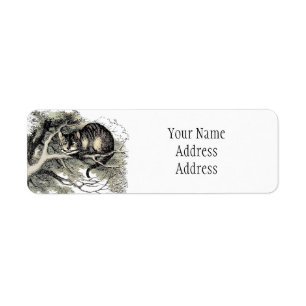 Cheshire Cat Alice Wonderland Classic Label