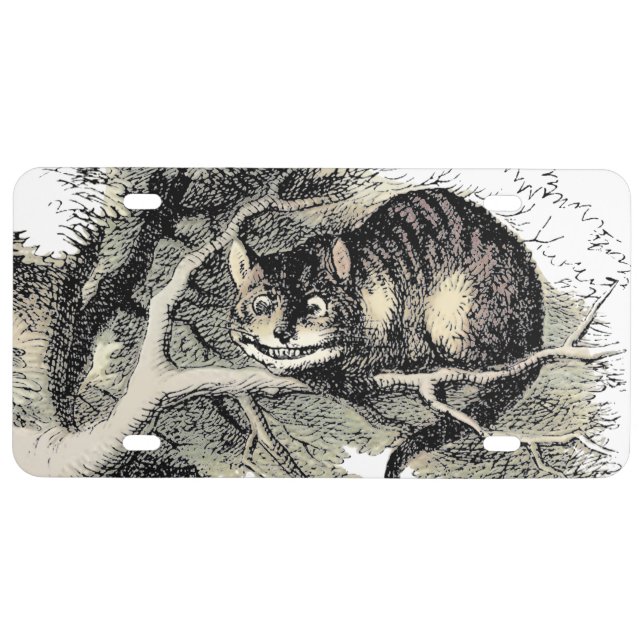 Cheshire Cat Alice Wonderland Classic License Plate (Front)