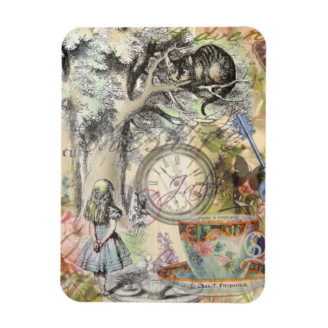 Cheshire Cat Alice Wonderland Classic Magnet (Vertical)