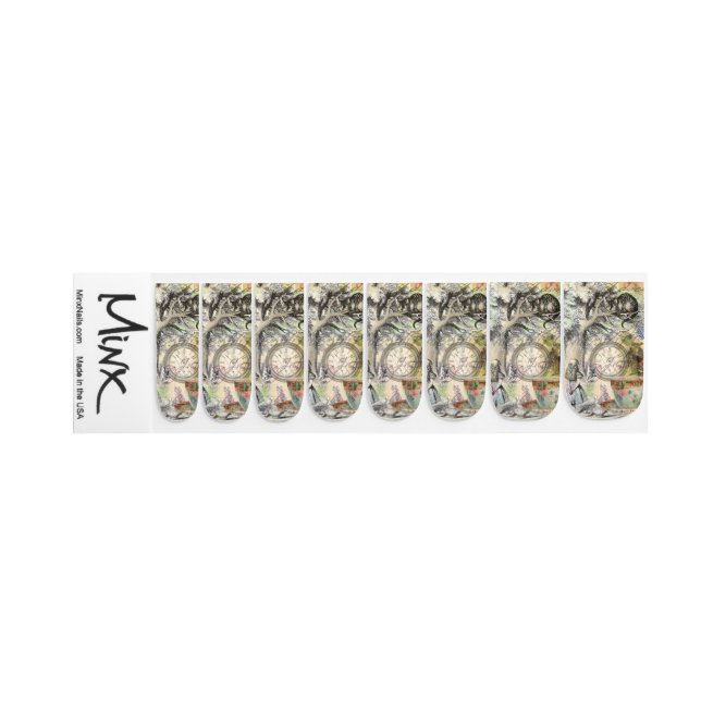 Cheshire Cat Alice Wonderland Classic Minx Nail Wraps (Right Hand)