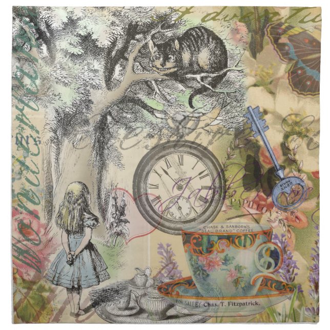 Cheshire Cat Alice Wonderland Classic Napkin (Front)