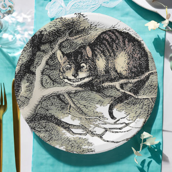 Cheshire Cat Alice Wonderland Classic Paper Plates by antiqueart at Zazzle