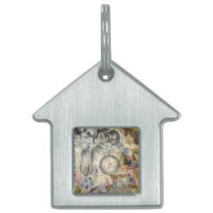Cheshire Cat Alice Wonderland Classic Pet Name Tag