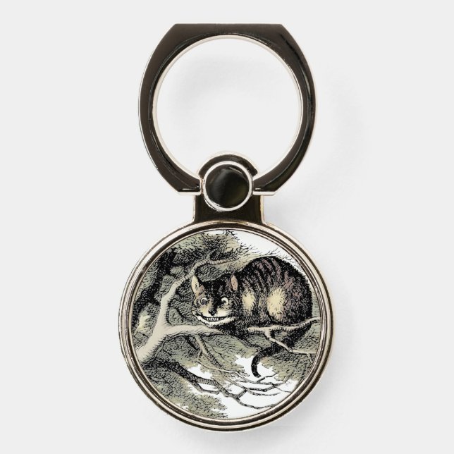 Cheshire Cat Alice Wonderland Classic Phone Ring Stand (Front)