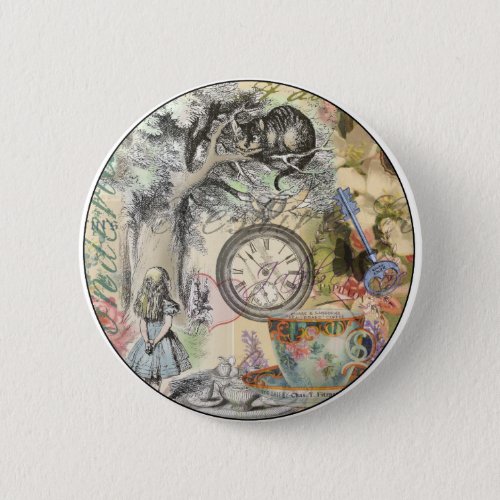 Cheshire Cat Alice Wonderland Classic Pinback Button