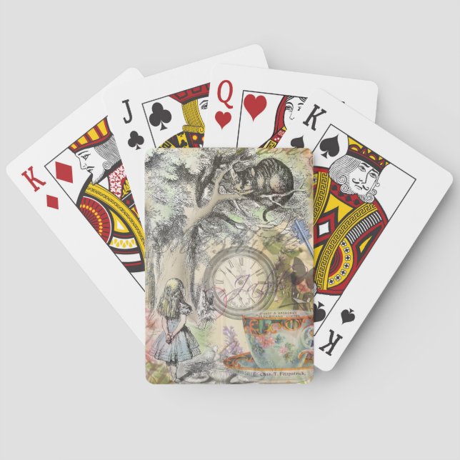Cheshire Cat Alice Wonderland Classic Poker Cards (Back)