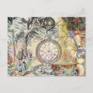 Cheshire Cat Alice Wonderland Classic Postcard