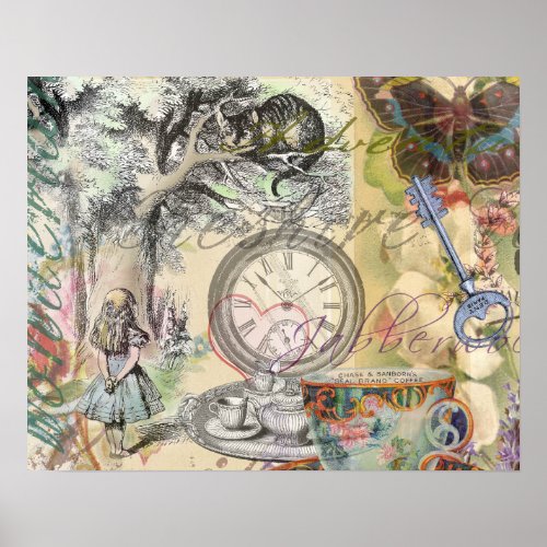 Cheshire Cat Alice Wonderland Classic Poster