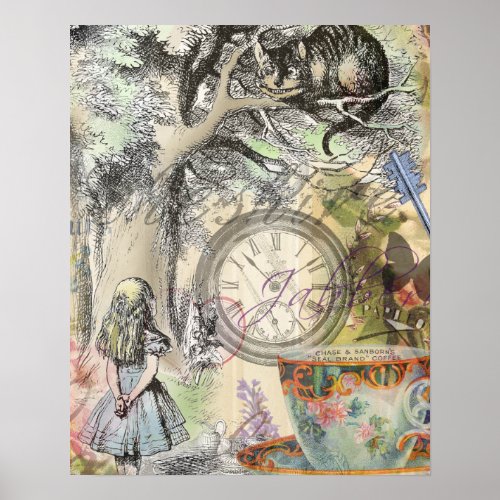 Cheshire Cat Alice Wonderland Classic Poster