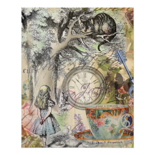 Cheshire Cat Alice Wonderland Classic Poster