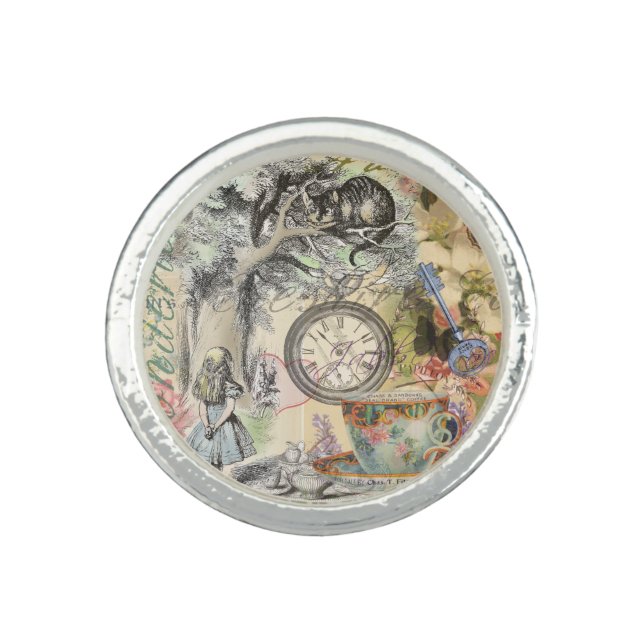 Cheshire Cat Alice Wonderland Classic Ring (Front)