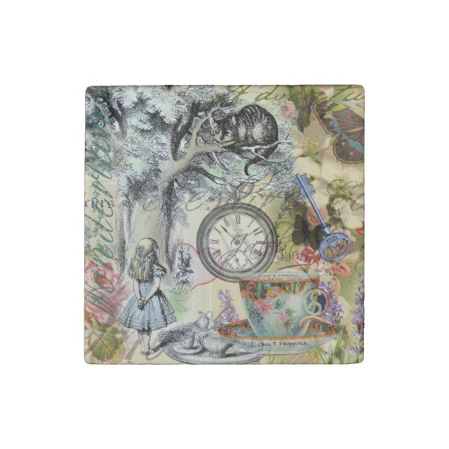 Cheshire Cat Alice Wonderland Classic Stone Magnet (First Magnet)