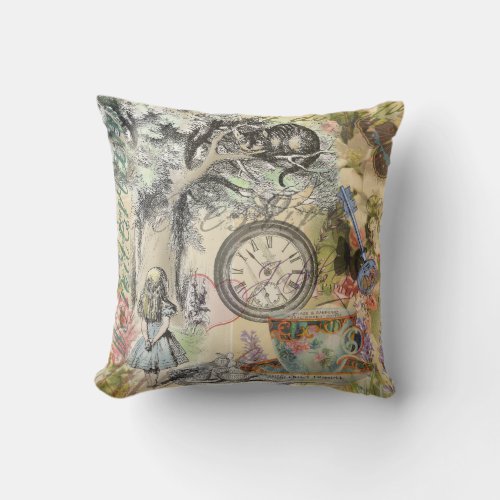 Cheshire Cat Alice Wonderland Classic Throw Pillow