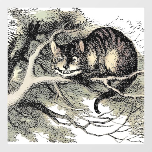 Cheshire Cat Alice Wonderland Classic Window Cling