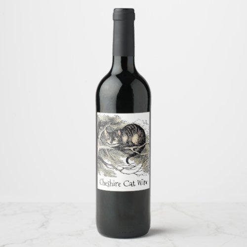 Cheshire Cat Alice Wonderland Classic Wine Label