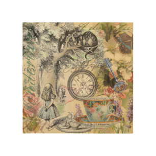 Cheshire Cat Alice Wonderland Classic Wood Wall Art