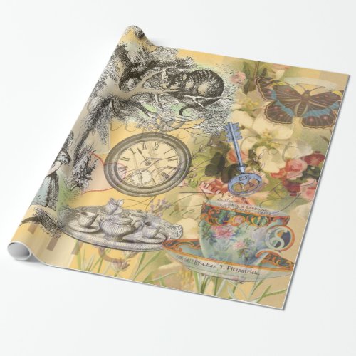 Cheshire Cat Alice Wonderland Classic Wrapping Paper