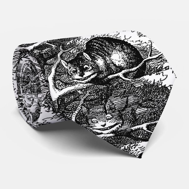 Cheshire Cat , Alice's Adventures in Wonderland Neck Tie (Rolled)