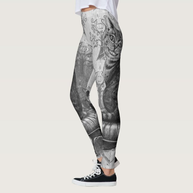 Cheshire Cat All Over Leggings Alice in Wonderland (Left)