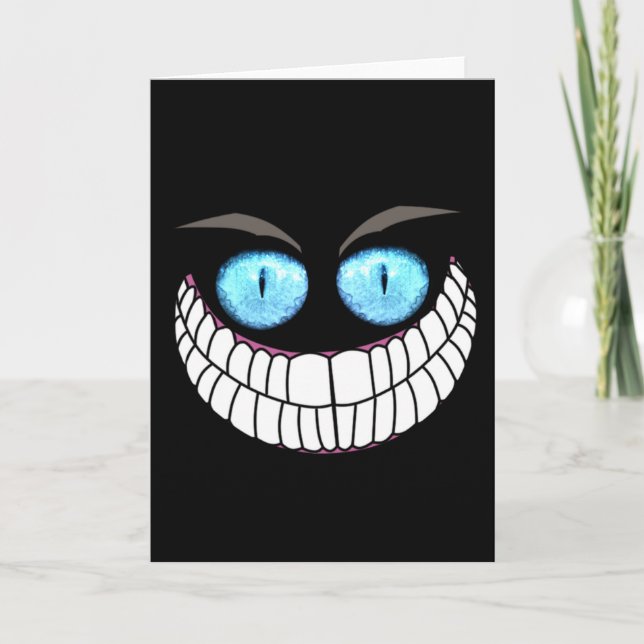 Cheshire Cat - Blue Eyes Note Card (Front)