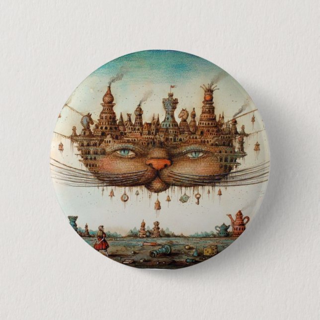Cheshire Cat Button (Front)