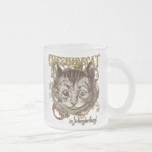 Cheshire Cat Carnivale Style (Gold Version) Frosted Glass Coffee Mug