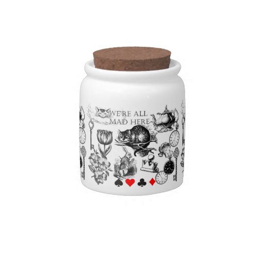 cheshire cat classic alice in wonderland art candy jar