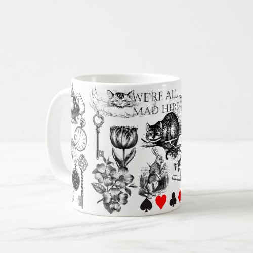 cheshire cat classic alice in wonderland art coffee mug