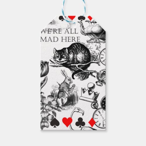 cheshire cat classic alice in wonderland art gift tags