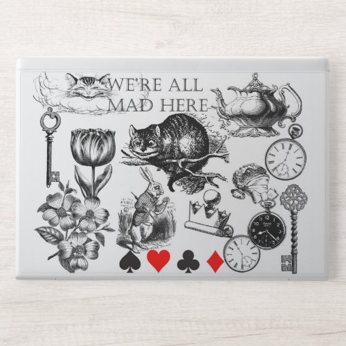 cheshire cat classic alice in wonderland art HP laptop skin