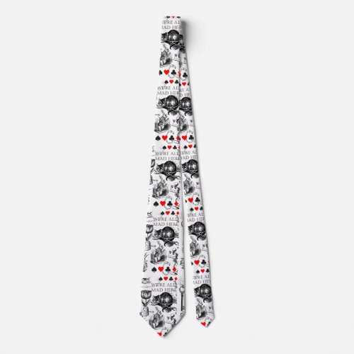 cheshire cat classic alice in wonderland art neck tie