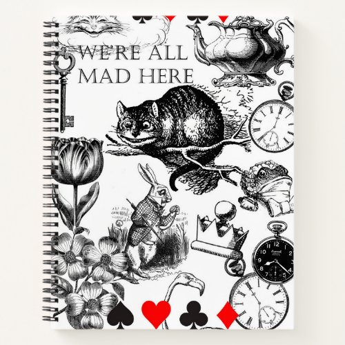 cheshire cat classic alice in wonderland art notebook