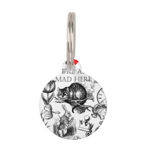 cheshire cat classic alice in wonderland art pet ID tag