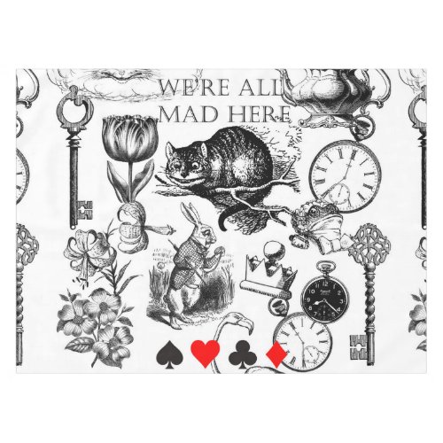 cheshire cat classic alice in wonderland art tablecloth