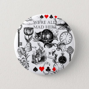 A Very Merry Unbirthday to Me Button Alice in Wonderland 