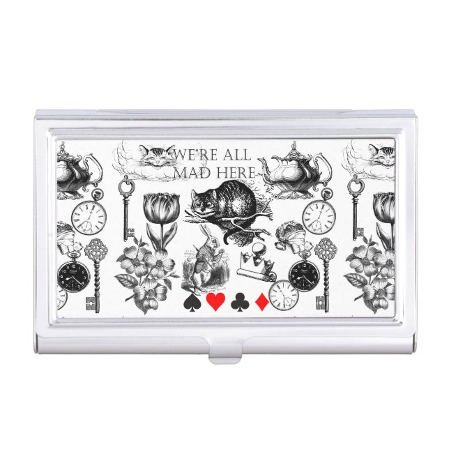 Cheshire Cat classic alice in wonderland mad Business Card Case (Front)