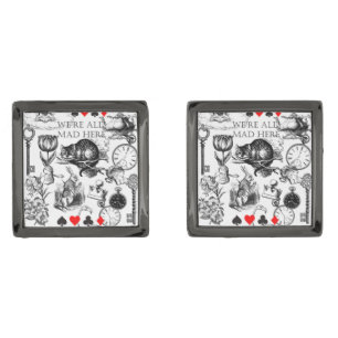 Cheshire Cat classic alice in wonderland mad Cufflinks